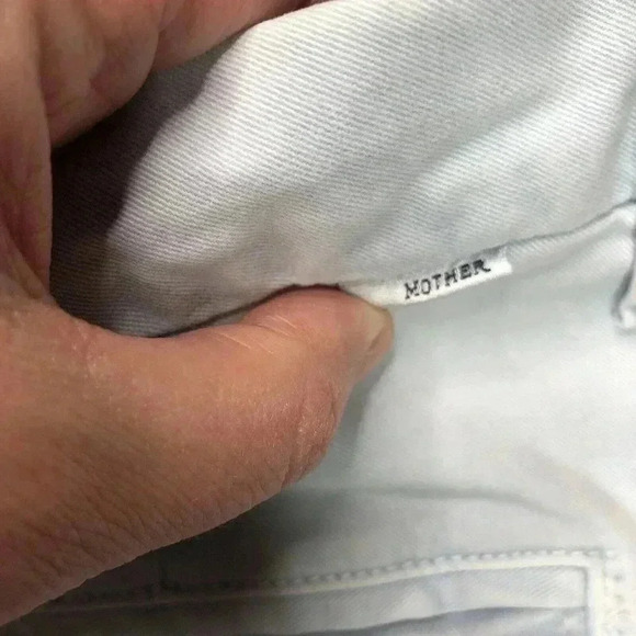 Mother Chino Pants Sz 26 The Shaker Prep Fray Blue Red Stripe - Picture 16 of 16